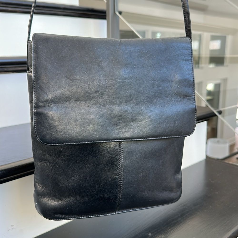 genuine, leather minimalist shoulder, Crossbody handbag purse, soft like new